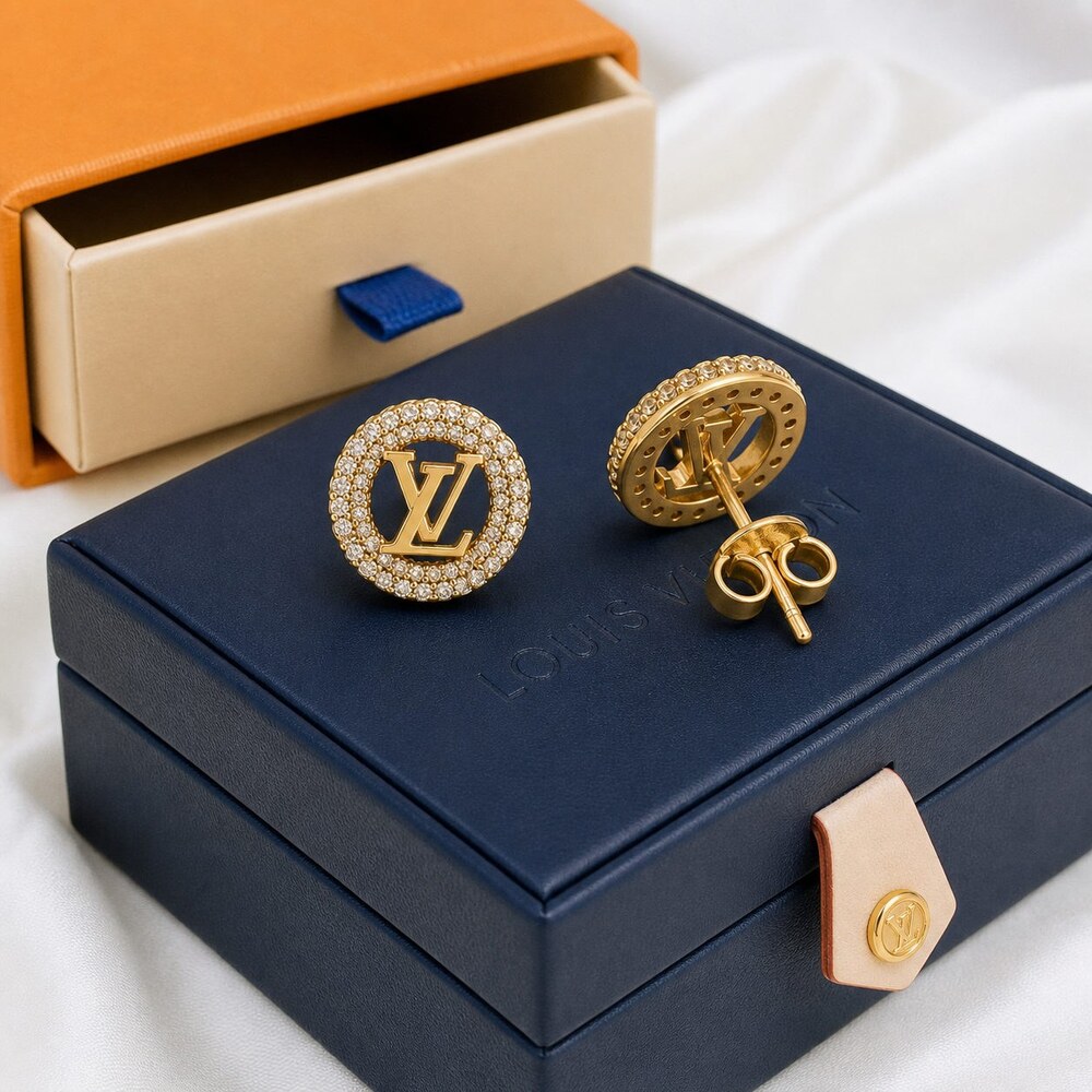 Louis Vuitton Signature Earrings Style 7 | New with Box - Picture 5 of 9